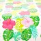 3 Pack Tropical Plastic Tablecloth, 54x108 inch Rectangle Hibiscus Floral Aloha Table Cover